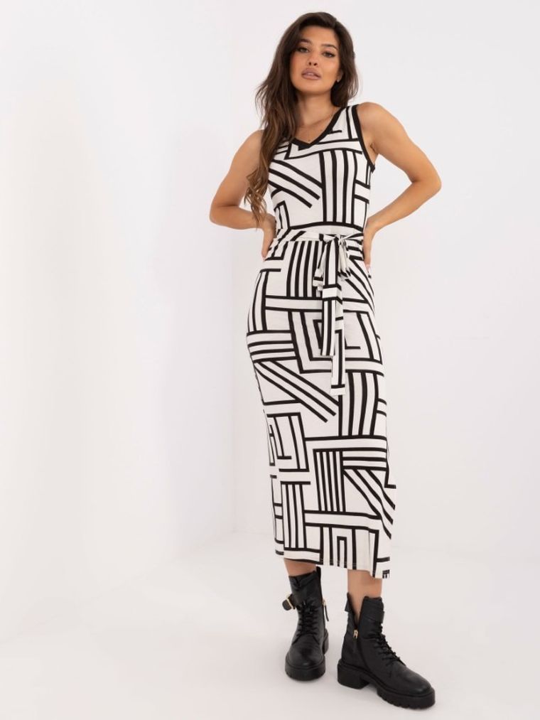 Sukienka damska, ecru, Lakerta