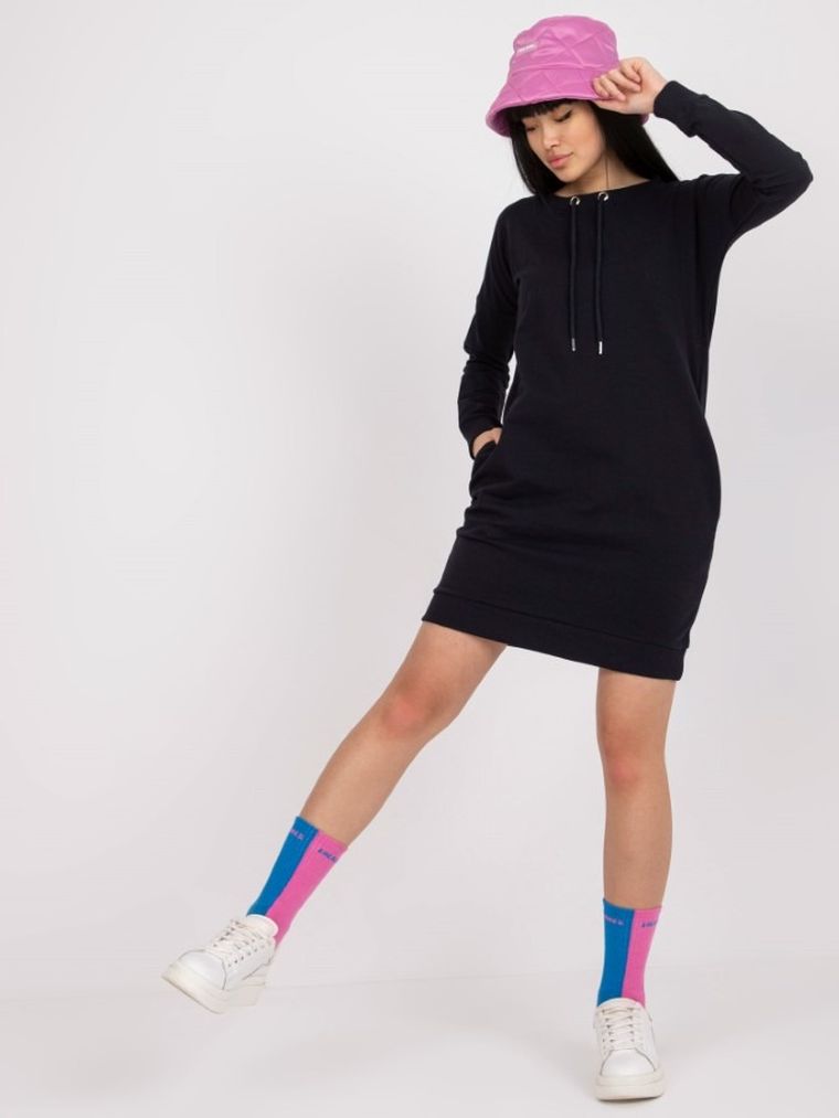 Sukienka damska, granatowa, Basic Feel Good