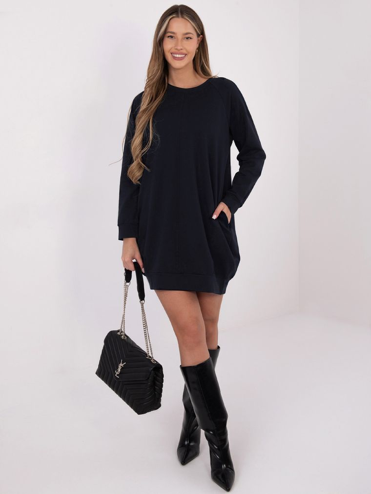 Sukienka damska, granatowa, Basic Feel Good