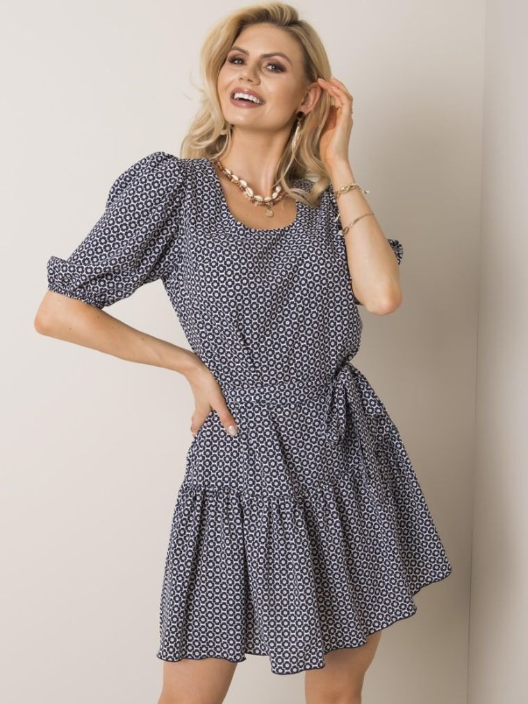 Sukienka damska, granatowa, Lakerta