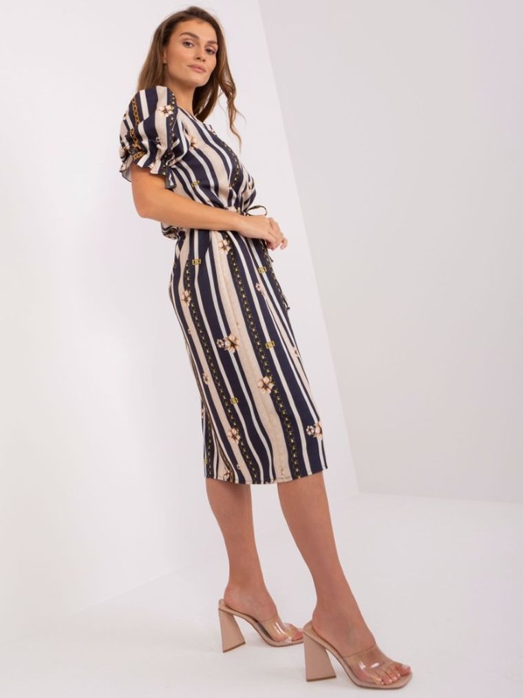 Sukienka damska, granatowa, Lakerta