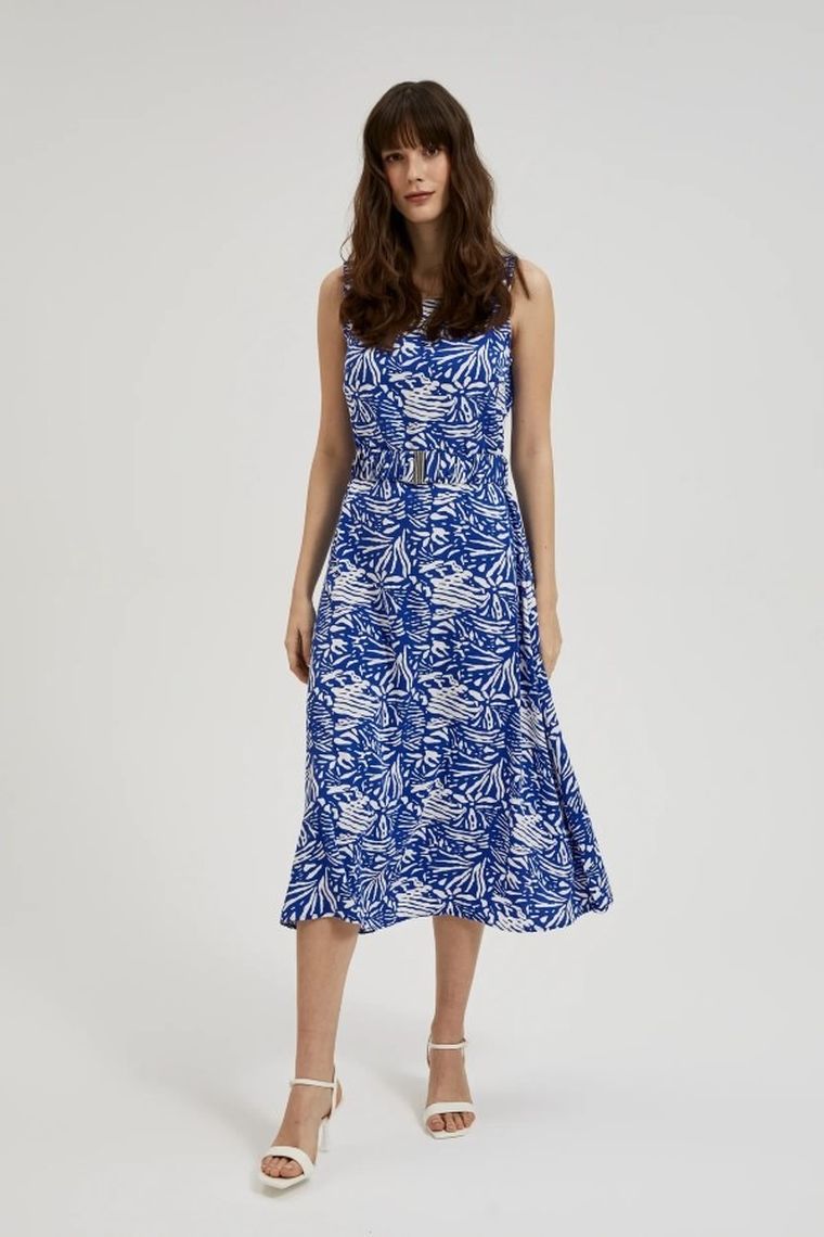 Sukienka damska, granatowa, Moodo