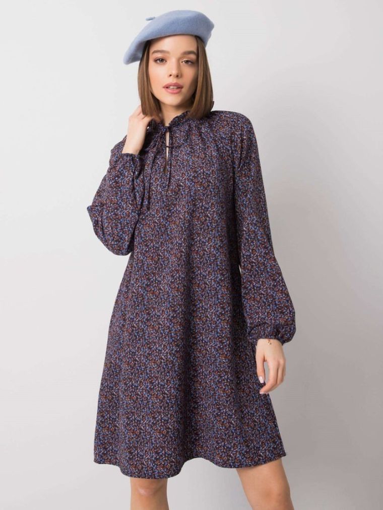 Sukienka damska, granatowa, Rue Paris