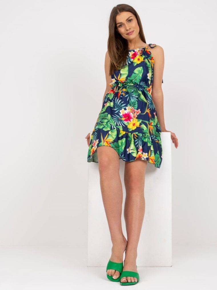 Sukienka damska, granatowa, Rue Paris