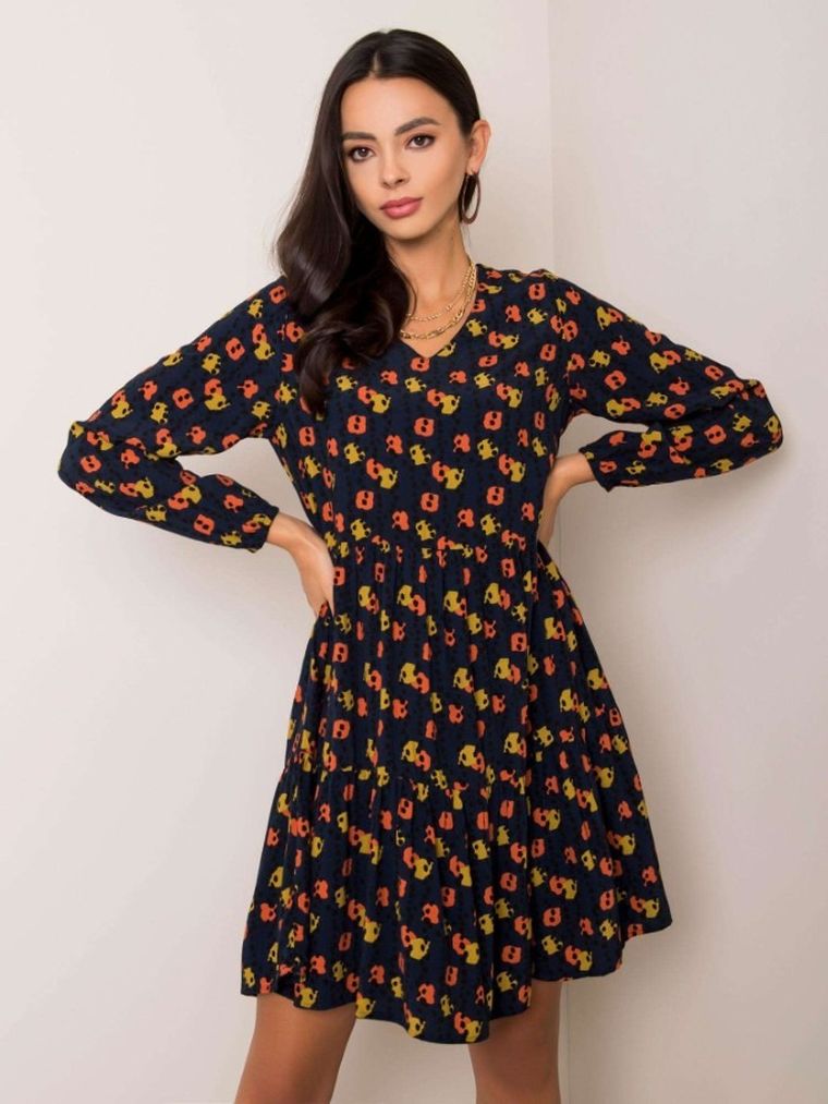 Sukienka damska, granatowa, Sublevel