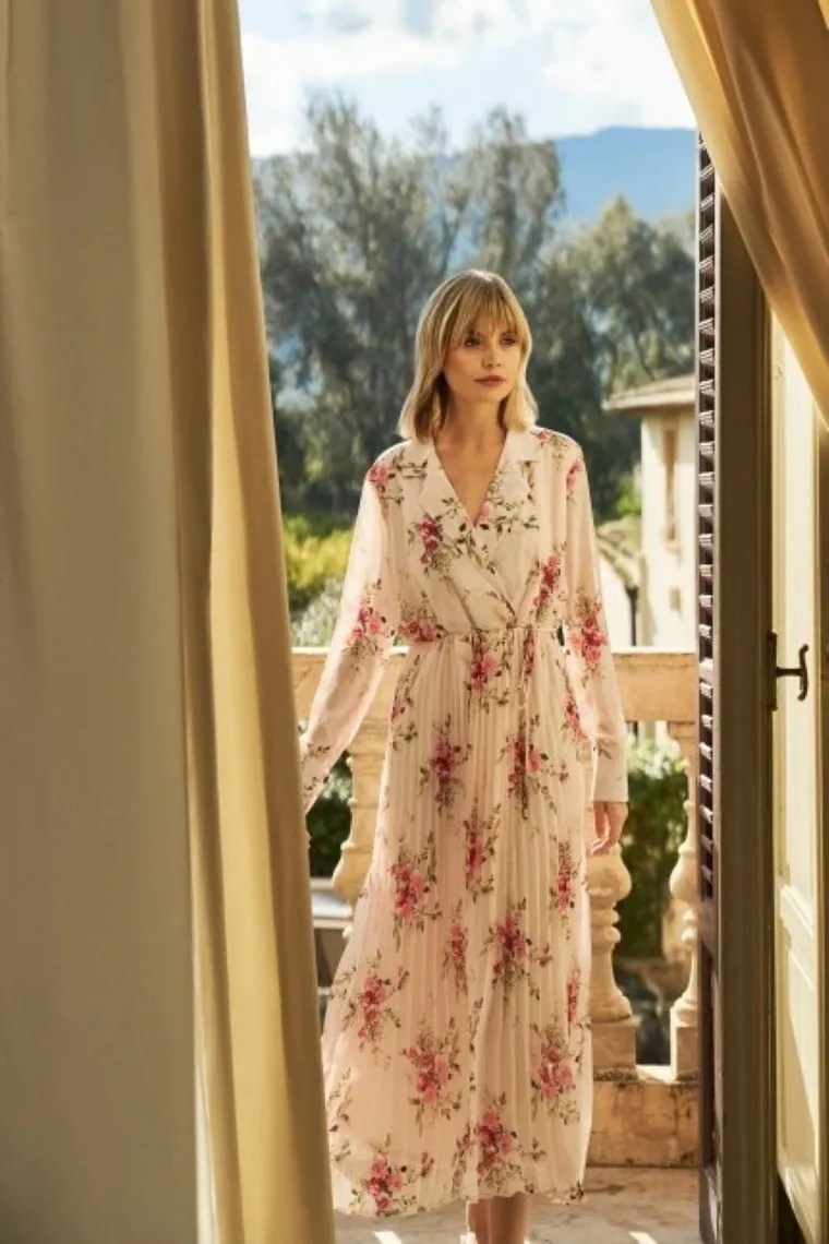 Sukienka damska, jasnoróżowa, Moodo