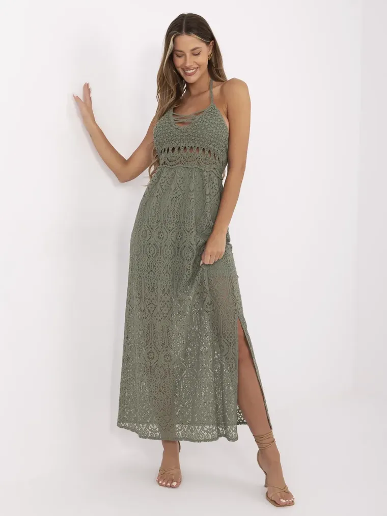 Sukienka damska, khaki, Italy Moda