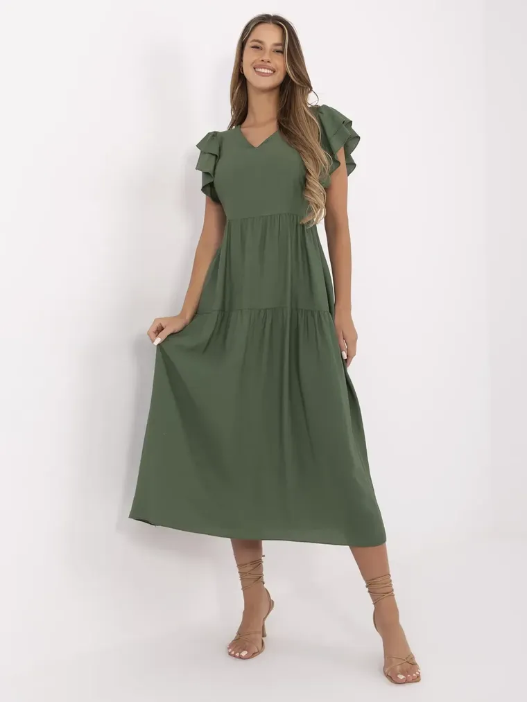 Sukienka damska, khaki, Italy Moda