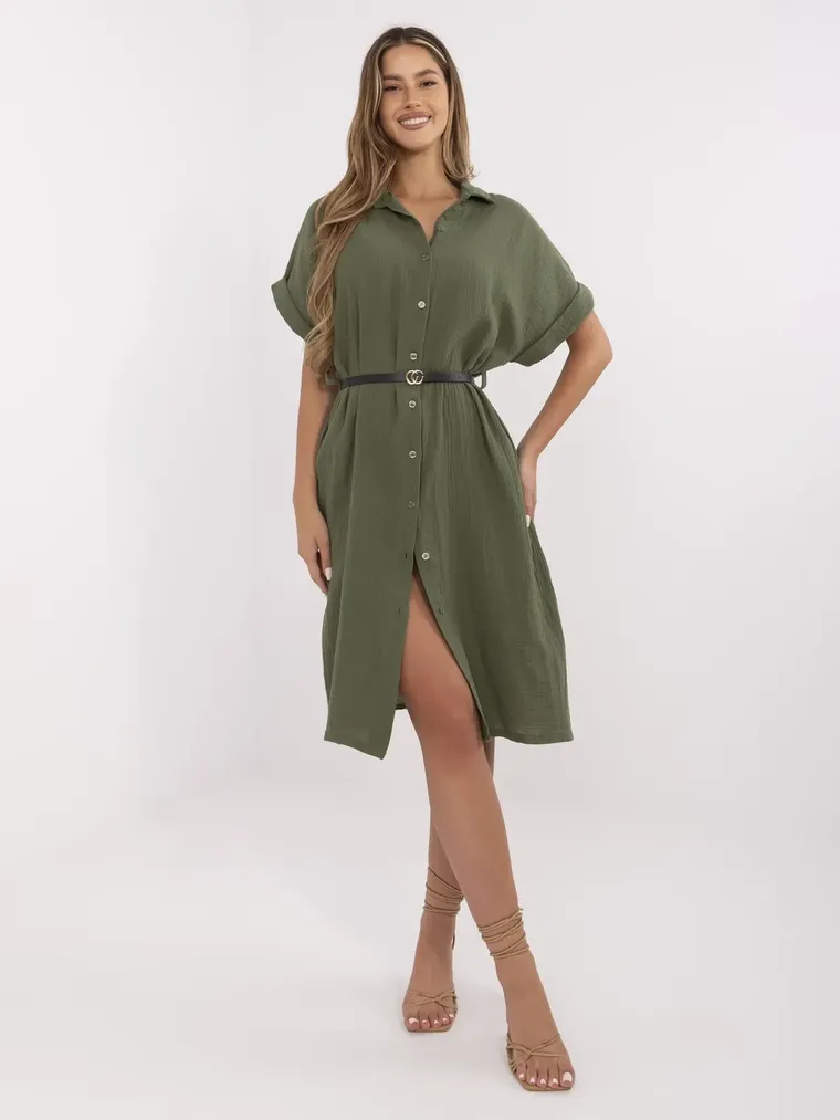 Sukienka damska, khaki, Italy Moda