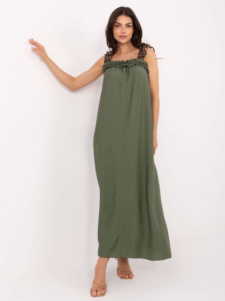 Sukienka damska, khaki, Italy Moda