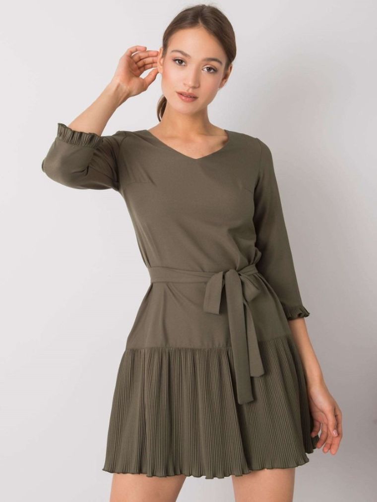 Sukienka damska, khaki, Lakerta