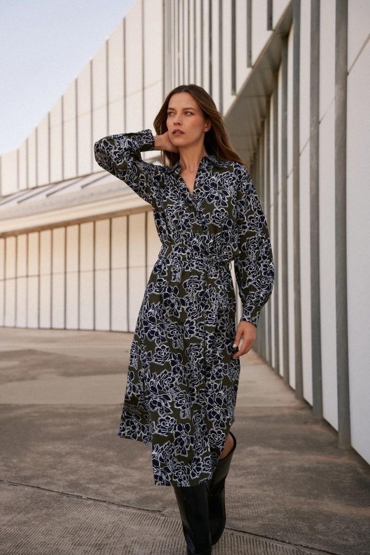 Sukienka damska, khaki, Moodo