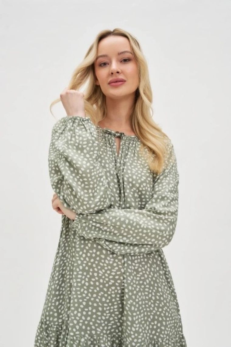 Sukienka damska, khaki, Moodo