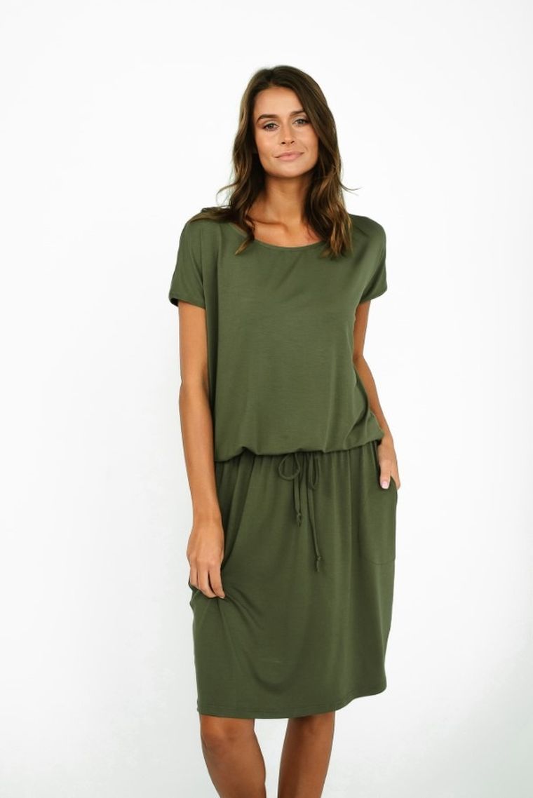 Sukienka damska, khaki, Paramo, Italian Fashion