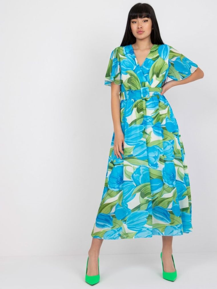 Sukienka damska, niebieska, Italy Moda