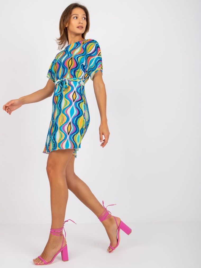 Sukienka damska, niebieska, Italy Moda