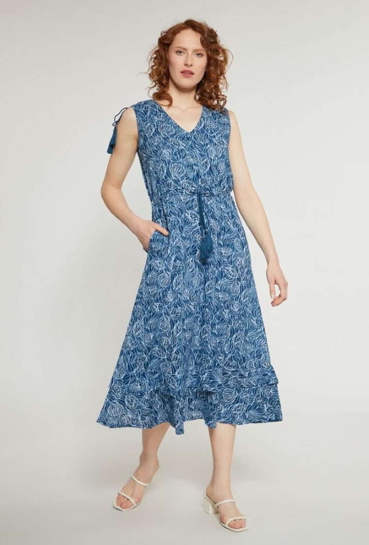 Sukienka damska, niebieska, Monnari