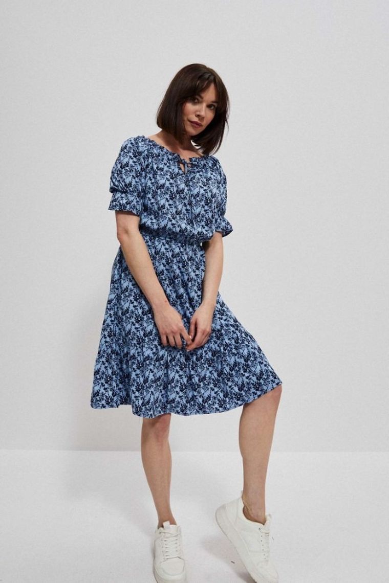 Sukienka damska, niebieska, Moodo