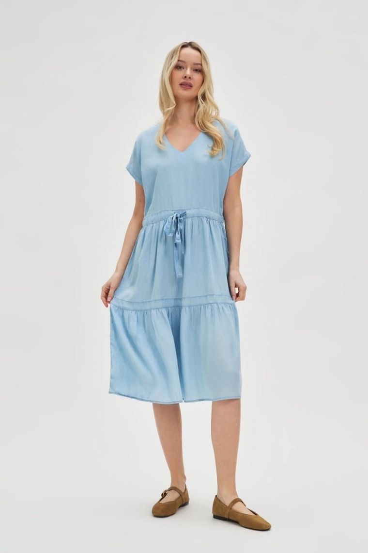 Sukienka damska, niebieska, Moodo