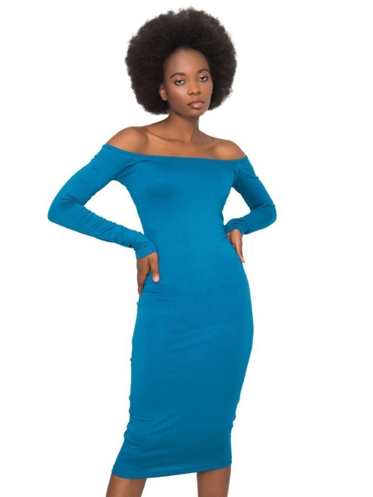 Sukienka damska, niebieska, Rue Paris