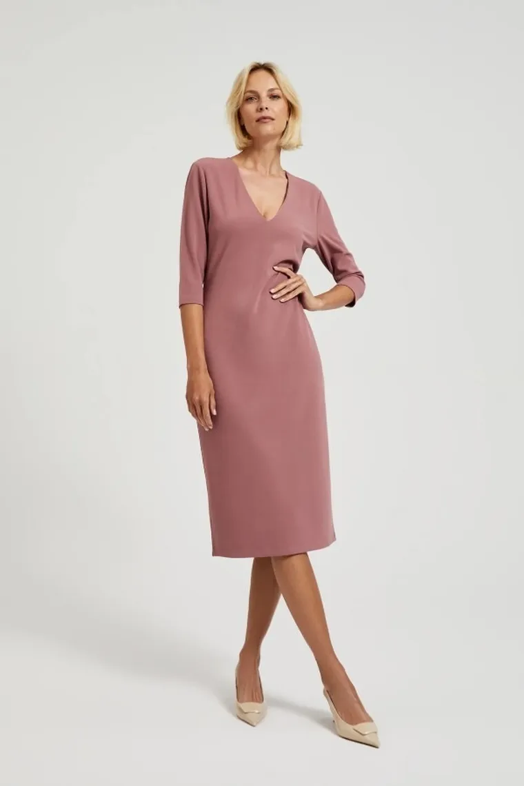 Sukienka damska, różowa, Moodo