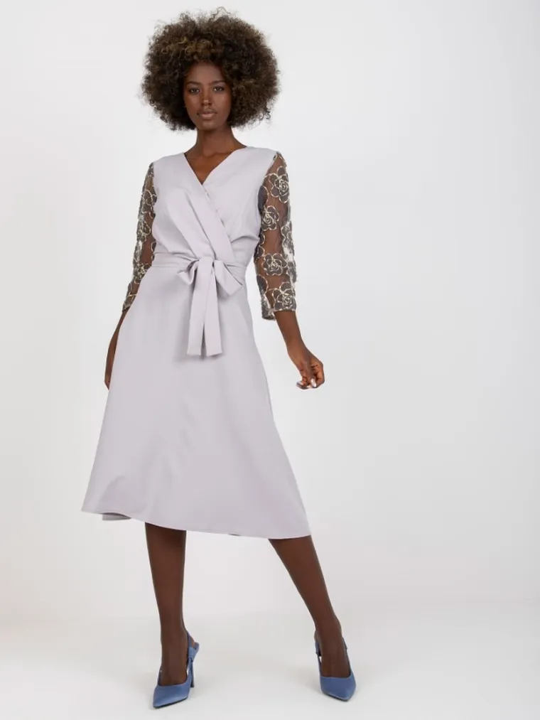 Sukienka damska, szara, Lakerta