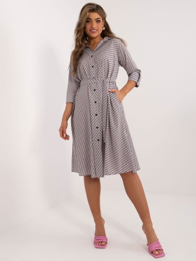 Sukienka damska, szara, Lakerta