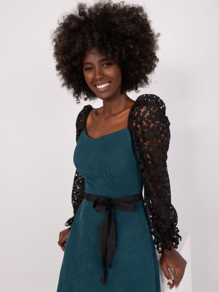 Sukienka damska, turkusowa, Lakerta