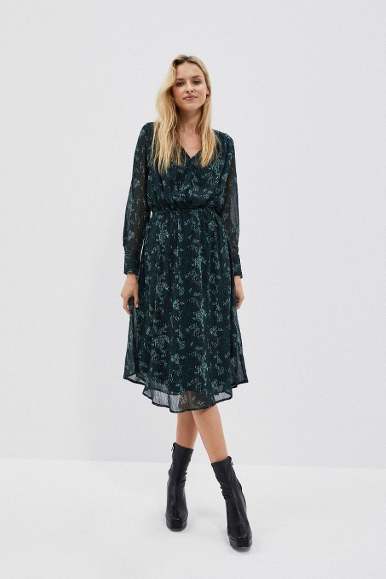 Sukienka damska, zielona, Moodo