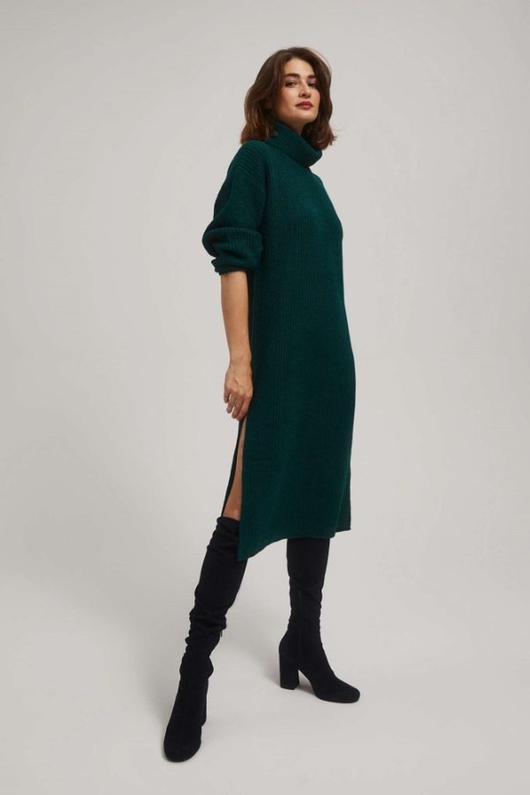 Sukienka damska, zielona, Moodo