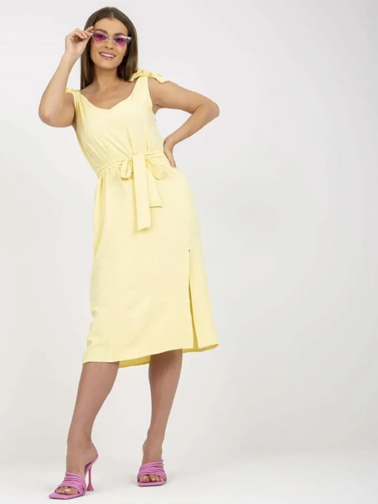 Sukienka damska, żółta, Rue Paris