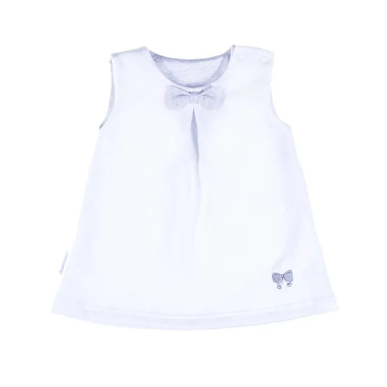 Sukienka dziewczęca bez rękawów, biała, Eevi