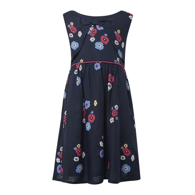 Sukienka dziewczęca bez rękawów, granatowa, Tom Tailor