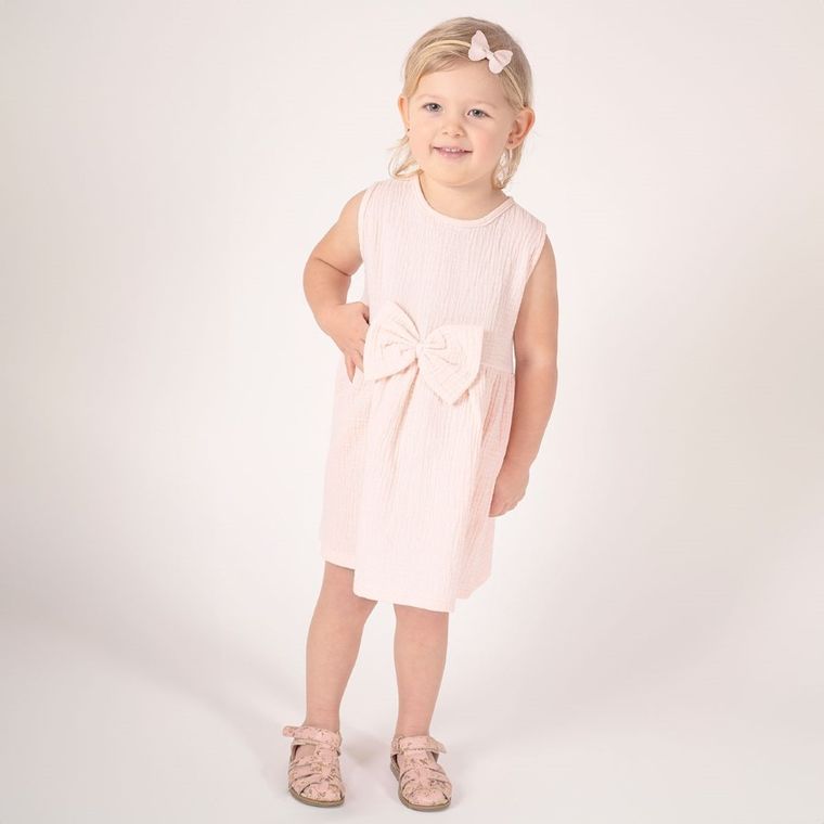 Sukienka dziewczęca bez rękawów, różowa, Nicol