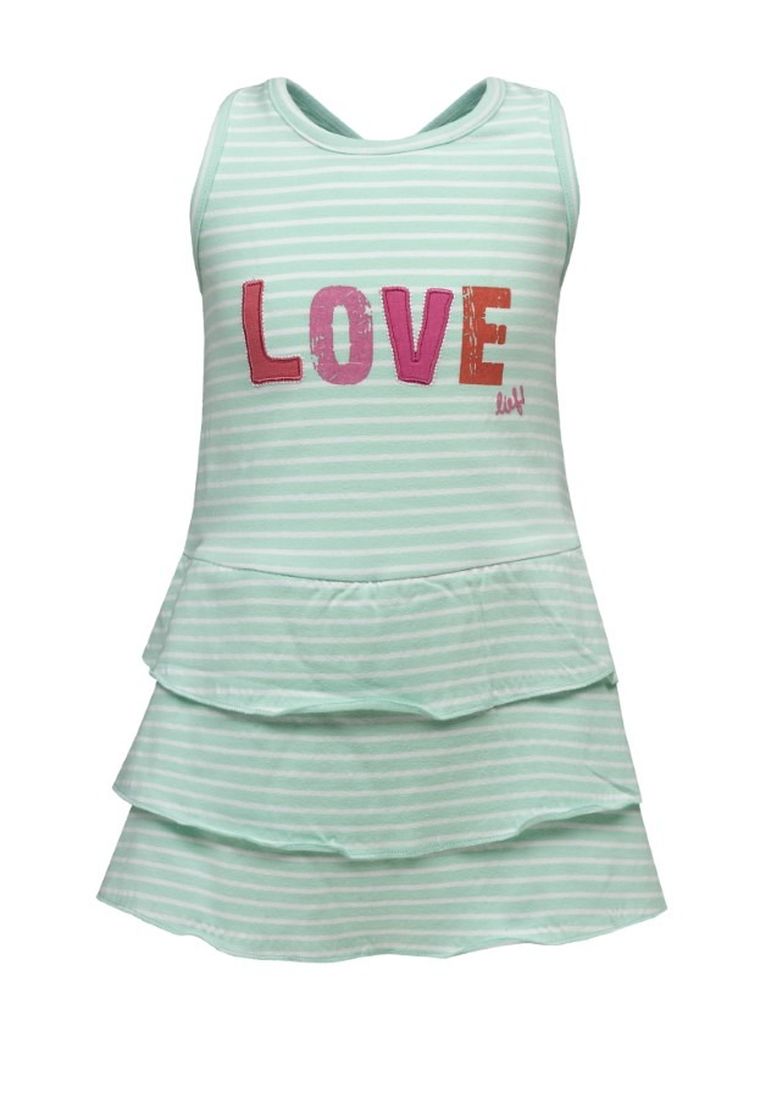 Sukienka dziewczęca bez rękawów, turkusowa, Lief