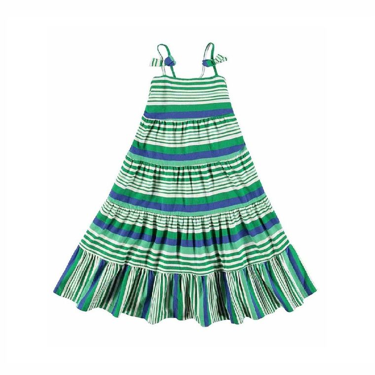 Sukienka dziewczęca na ramiączka, zielona, Kanz