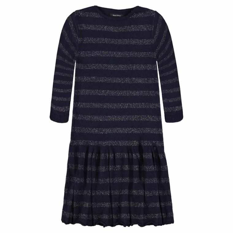 Sukienka dziewczęca z długim rękawem, czarna, Marc O'Polo