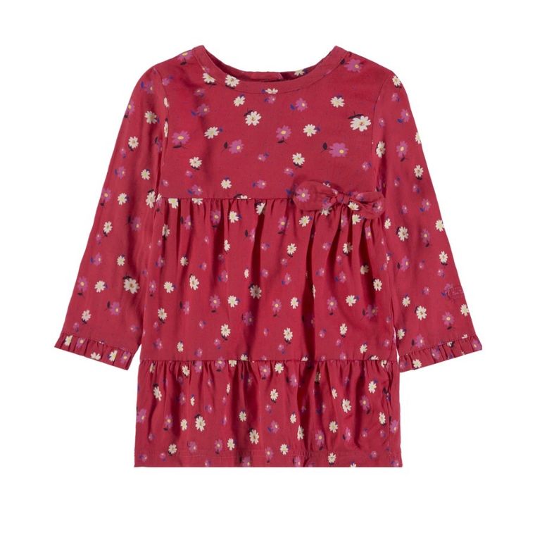 Sukienka dziewczęca z długim rękawem, czerwona, Tom Tailor
