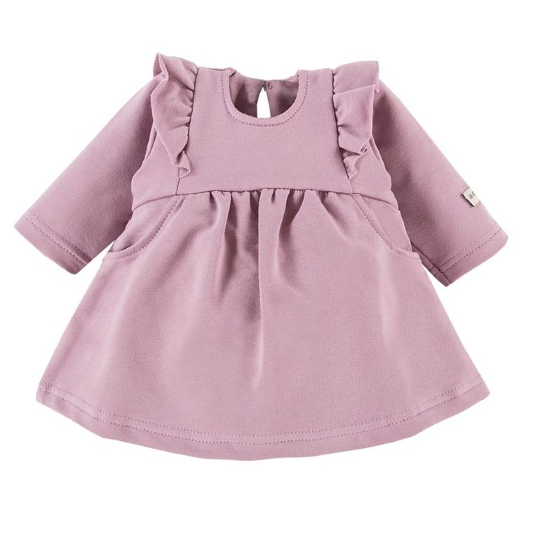 Sukienka dziewczęca z długim rękawem, fioletowa, Eevi