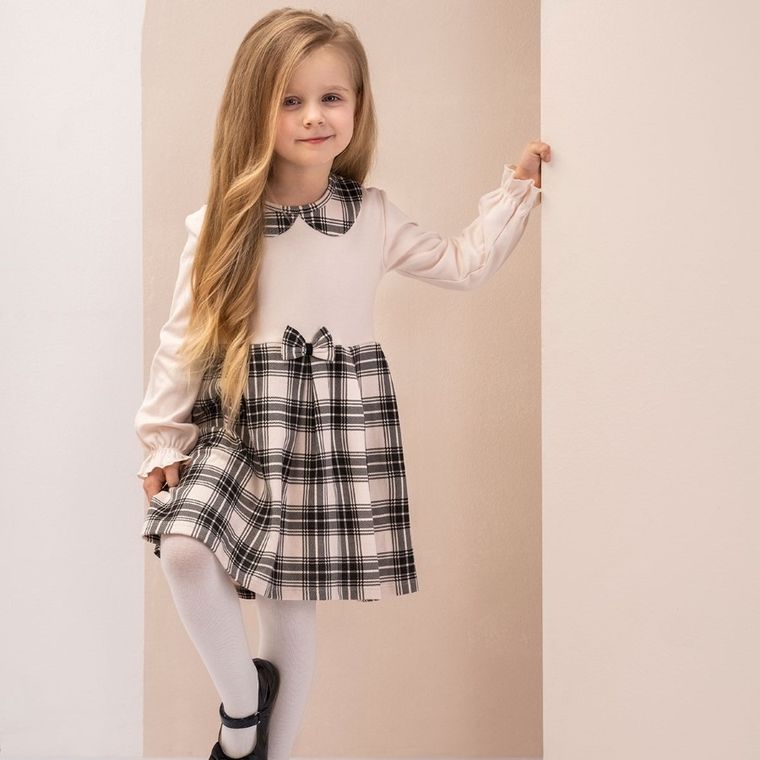 Sukienka dziewczęca z długim rękawem, mix, Nicol