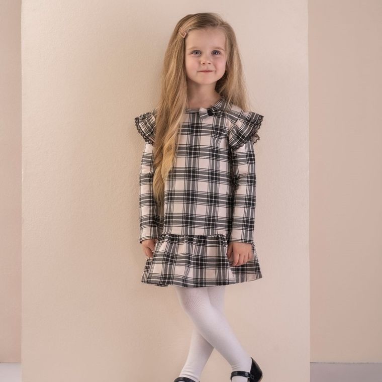 Sukienka dziewczęca z długim rękawem, mix, Nicol