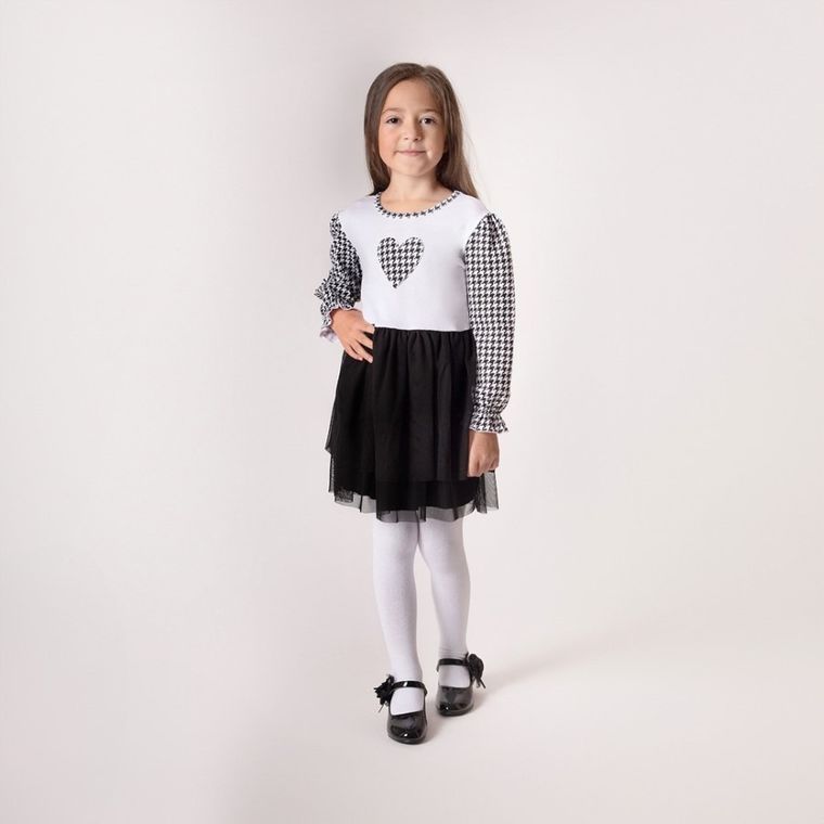 Sukienka dziewczęca z długim rękawem, mix, Nicol