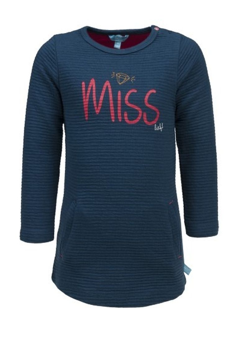 Sukienka dziewczęca z długim rękawem, niebieska, Lief