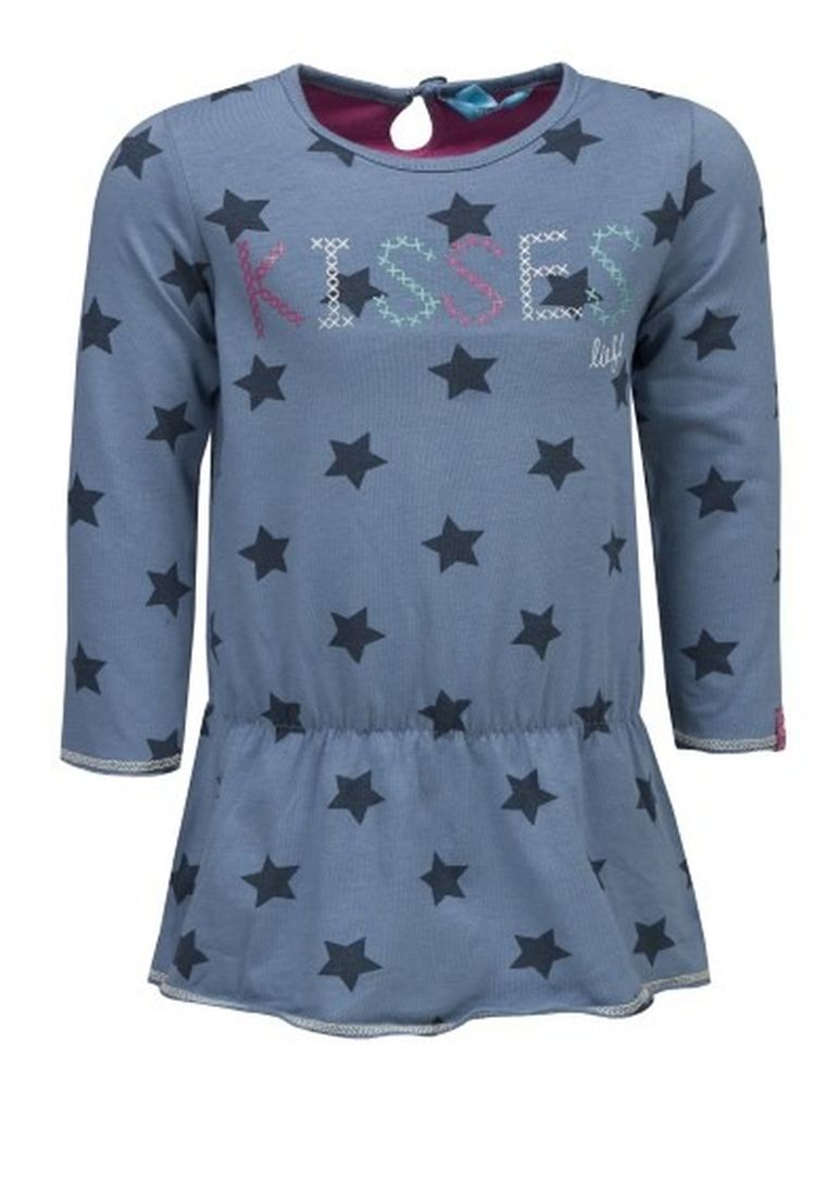 Sukienka dziewczęca z długim rękawem, niebieska, Lief