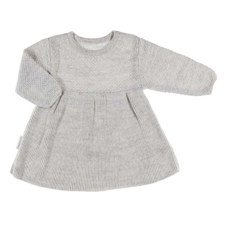 Sukienka dziewczęca z długim rękawem, szara, Eevi