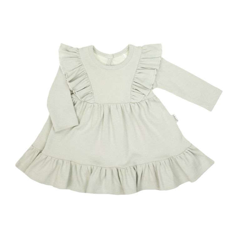 Sukienka dziewczęca z długim rękawem, zielona, Nicol