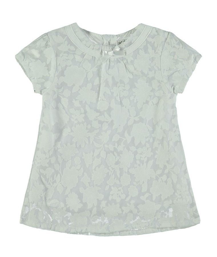 Sukienka dziewczęca z krótkim rękawem, biała, Kanz