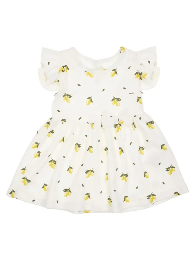 Sukienka dziewczęca z krótkim rękawem, ecru, Nicol