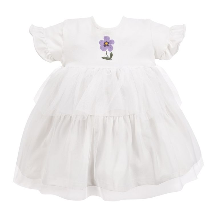 Sukienka dziewczęca z krótkim rękawem, fioletowa, Eevi