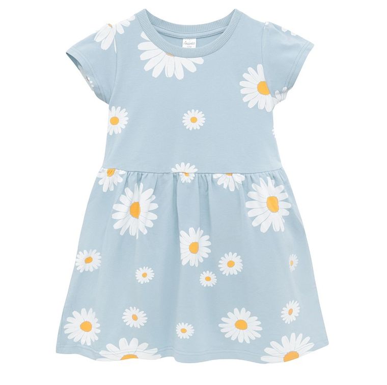 Sukienka dziewczęca z krótkim rękawem, niebieska, Pinokio